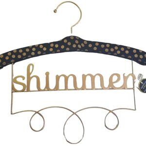 Sophisticated & Sparkle Shimmer Hanger Decor - Gold/Black - NEW